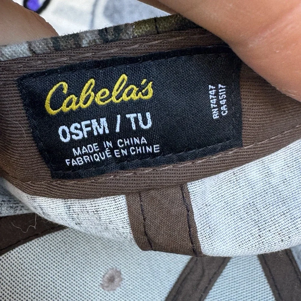 Cabela's Camo Camouflage Hunting Cap Adjustable Snapback Bass‎ Pro Shops OSFM